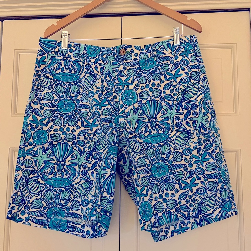 EUC Lilly Pulitzer Men’s Fitz Shorts “Shorely Blue Sailor’s Valentine” sz 34